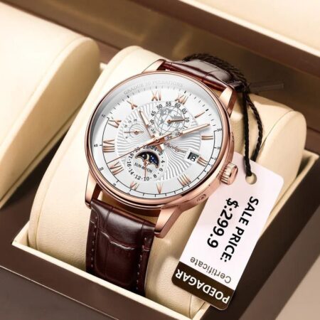Poedagar 917 Gents Leather Strap Watch