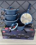 9 Piece Granite Cookware Set Non-Stick, Durable, and Stylish