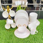 24 Piece White Dinner Set Classic & Versatile Tableware