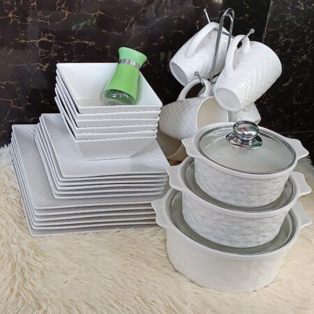 24-Piece Trendy Square Dinner Set