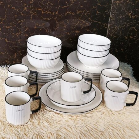 Elegant 24-Piece Trendy Dinner Set
