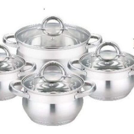 Edenberg Induction Friendly 8 Piece Stainless Steel Cookware Set