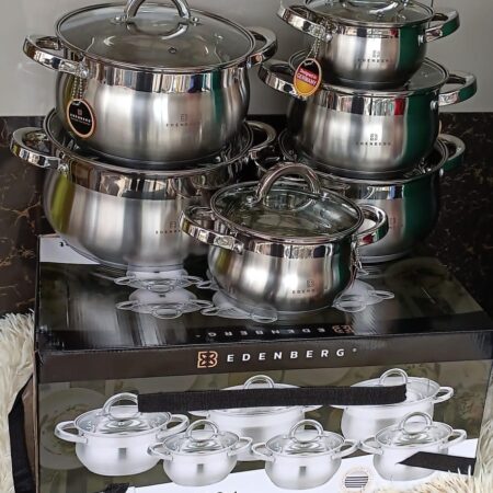 Edenberg 12-Piece Stainless Steel Sufuria Set Durable and Stylish