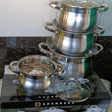 Edenberg 8-Piece Stainless Steel Sufuria Set Durable and Stylish