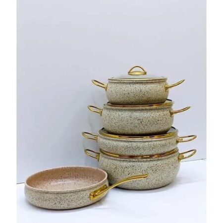 9 Piece Granite-Coated Kitchen Cookware Set