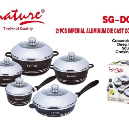 21 Piece Signature Imperial Aluminum Nonstick Cookware set