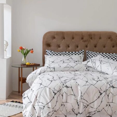 Luxury Nordic Style  Double Sided Cotton Microfiber Duvet Cover Set Elegant & Durable