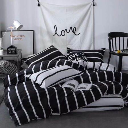 Luxury Nordic Style  Double Sided Cotton Microfiber Duvet Cover Set Elegant & Durable