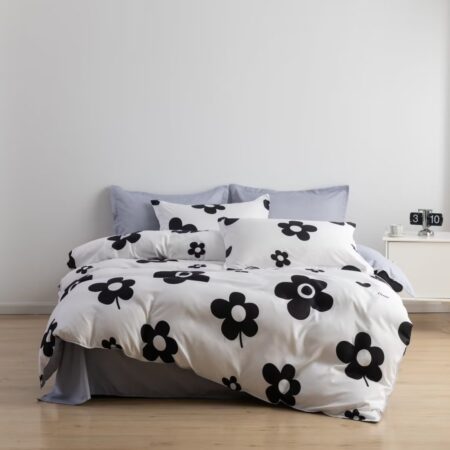 Luxury Nordic Style  Double Sided Cotton Microfiber Duvet Cover Set Elegant & Durable