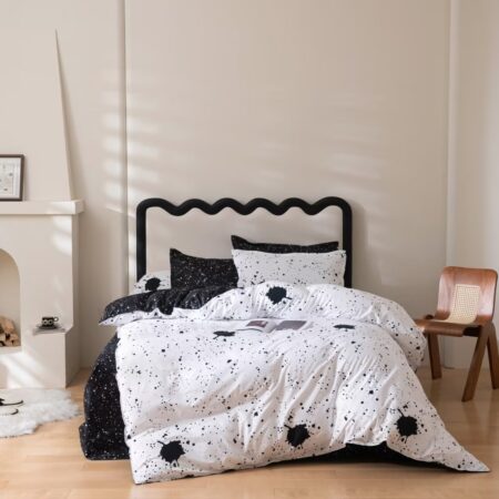 Luxury Nordic Style  Double Sided Cotton Microfiber Duvet Cover Set Elegant & Durable