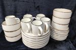 Elegant 24-Piece Trendy White Round Dinner Set