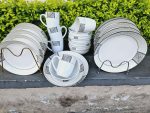 Modern 24-Piece Round Dinner Set