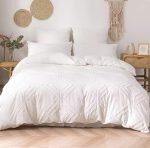 4 piece luxury tufted duvet cover set with an elegant design