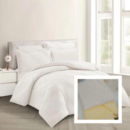 4 piece luxury tufted duvet cover set with an elegant design