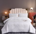 4 piece luxury tufted duvet cover set with an elegant design