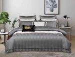 Luxury Cotton Satin Striped Duvet Cover Sets