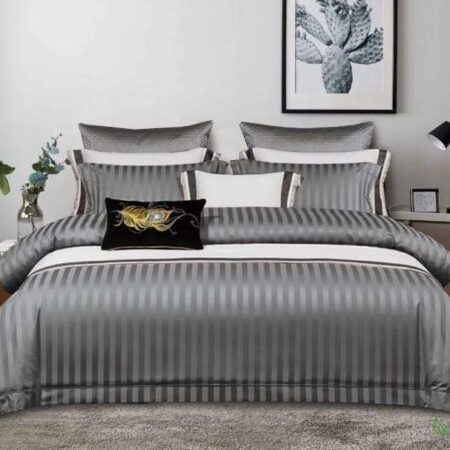 Luxury Cotton Satin Striped Duvet Cover Sets