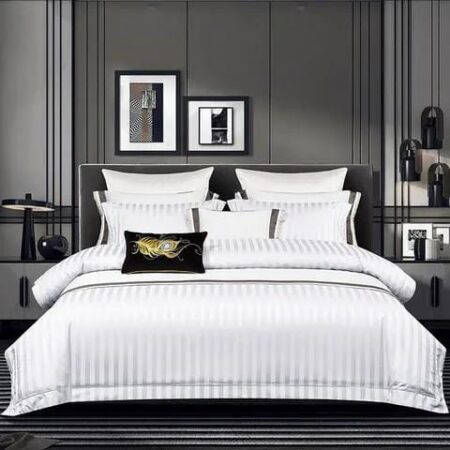 Luxury Cotton Satin Striped Duvet Cover Sets