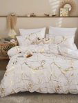 Luxury Gold Marble Texture Foil Duvet Cover Set