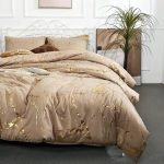 Luxury Gold Marble Texture Foil Duvet Cover Set