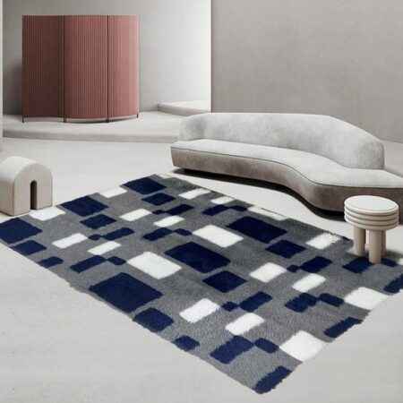 Stylish Patched/Patterned Fluffy Carpets