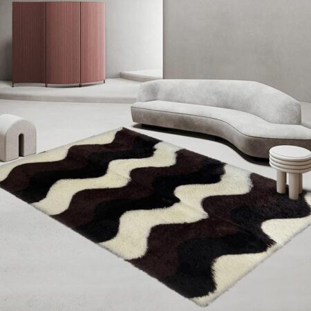 Stylish Patched/Patterned Fluffy Carpets