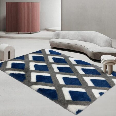 Stylish Patched/Patterned Fluffy Carpets