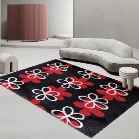 Stylish Patched/Patterned Fluffy Carpets