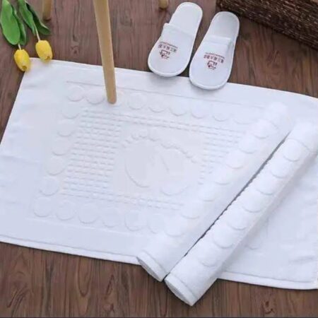 Luxury Hotel Quality White Cotton floor bath mat 50*80cm