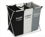 3 Grid Foldable Color Laundry Basket/ Laundry Organizer Bag /Dirty Laundry Collapsible