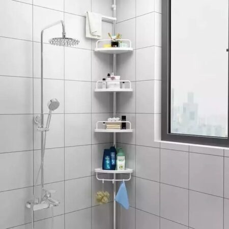 4 Tier Telescopic Bathroom Corner Shelf Shower Caddy | Virginia Duvets Kenya