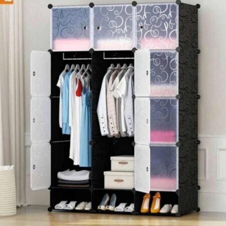 3 COLUMN PLASTIC WARDROBES