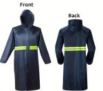 Heavy duty rain coat Fitted with a hood & a reflector