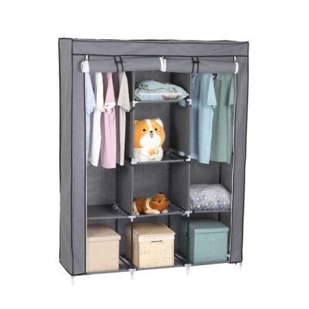 Quality Metallic wardrobe 3 column